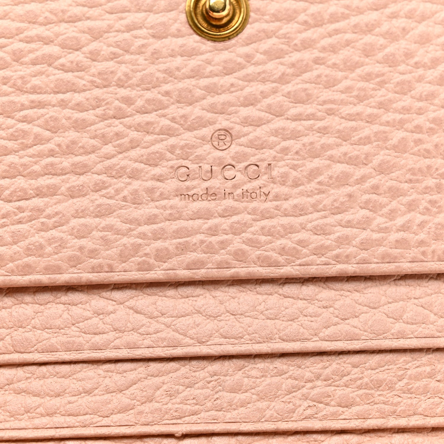 Gucci Pebbled Calfskin Butterfly Card Case Perfect Pink 6 of 9