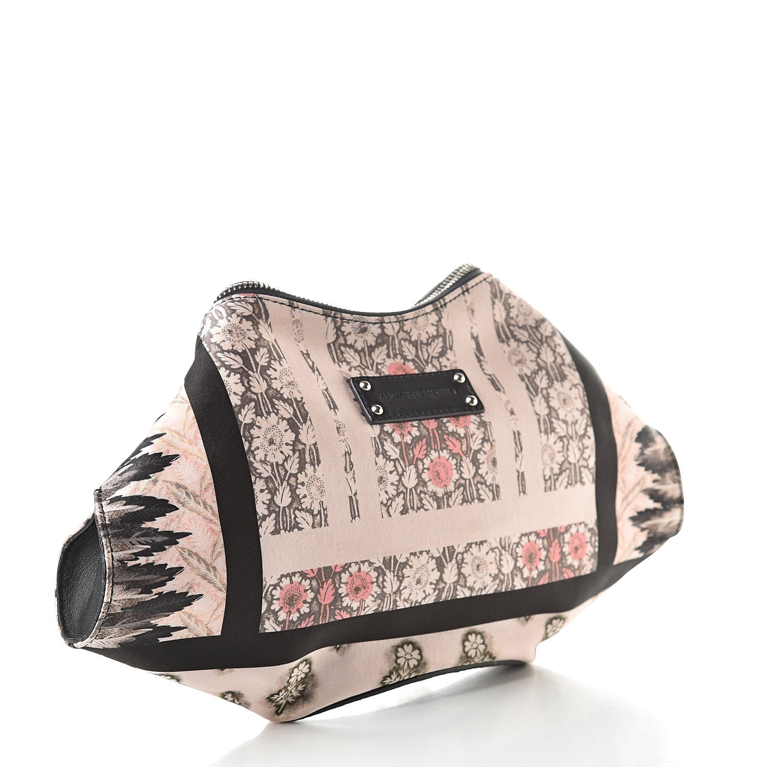 Alexander McQueen Silk Floral Print De Manta Clutch Blush 3 of 11