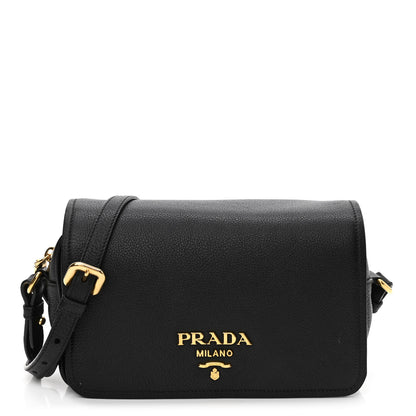Prada Vitello Phenix Crossbody Bag Black 1 of 11