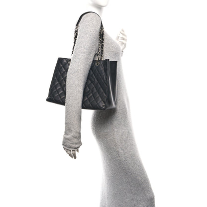 Chanel Caviar Quilted Grand Shopping Tote GST Black  Black 2 of 11