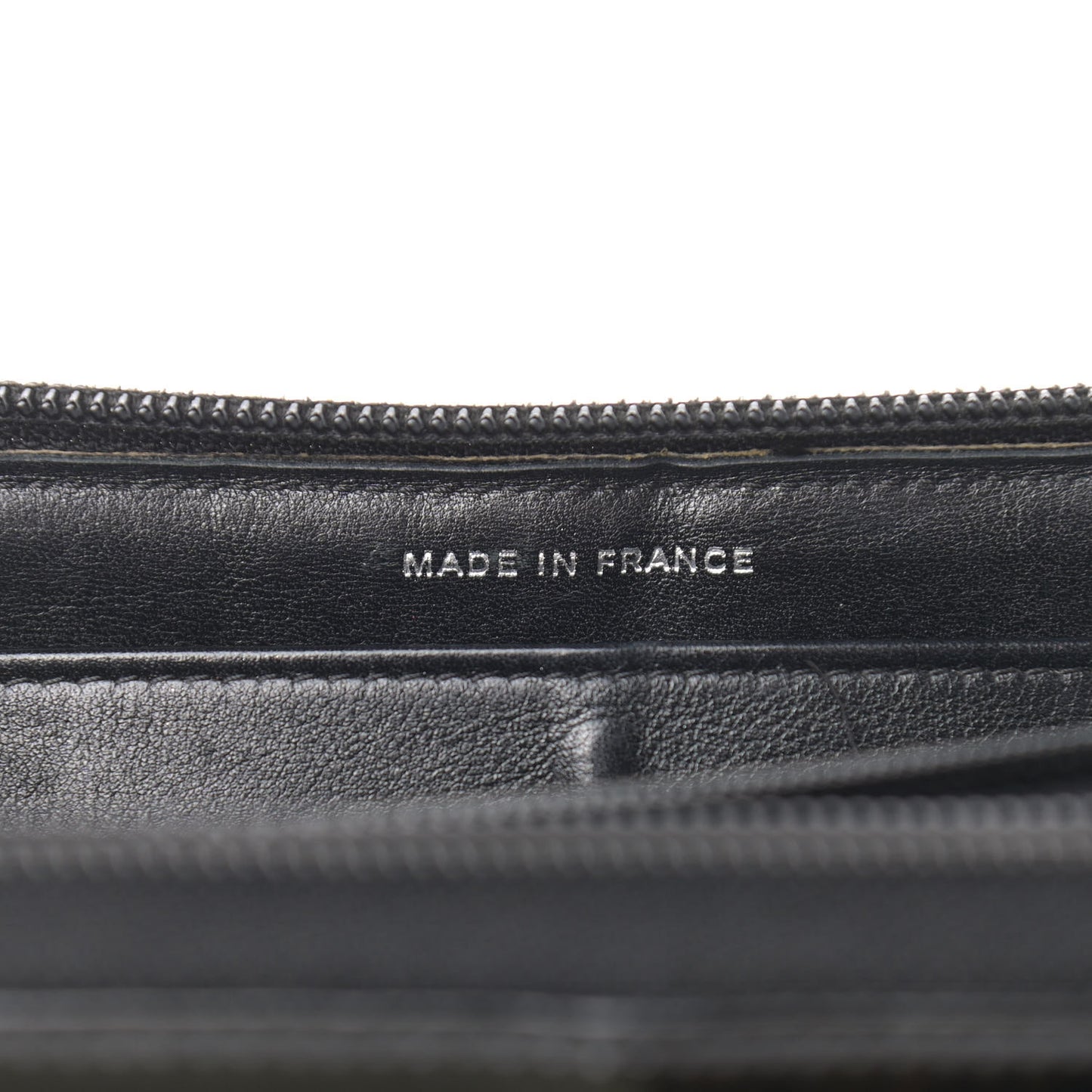 Patent Large Gusset CC Zip Wallet Black