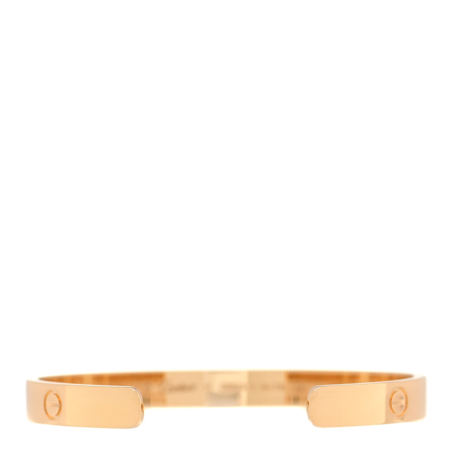 18K Yellow Gold LOVE Cuff Bracelet 17