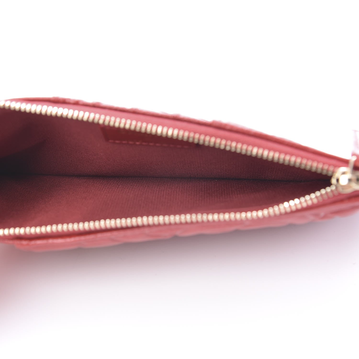 Chanel Caviar Camellia Embossed Classic Flat Wallet Pouch Red 5 of 8