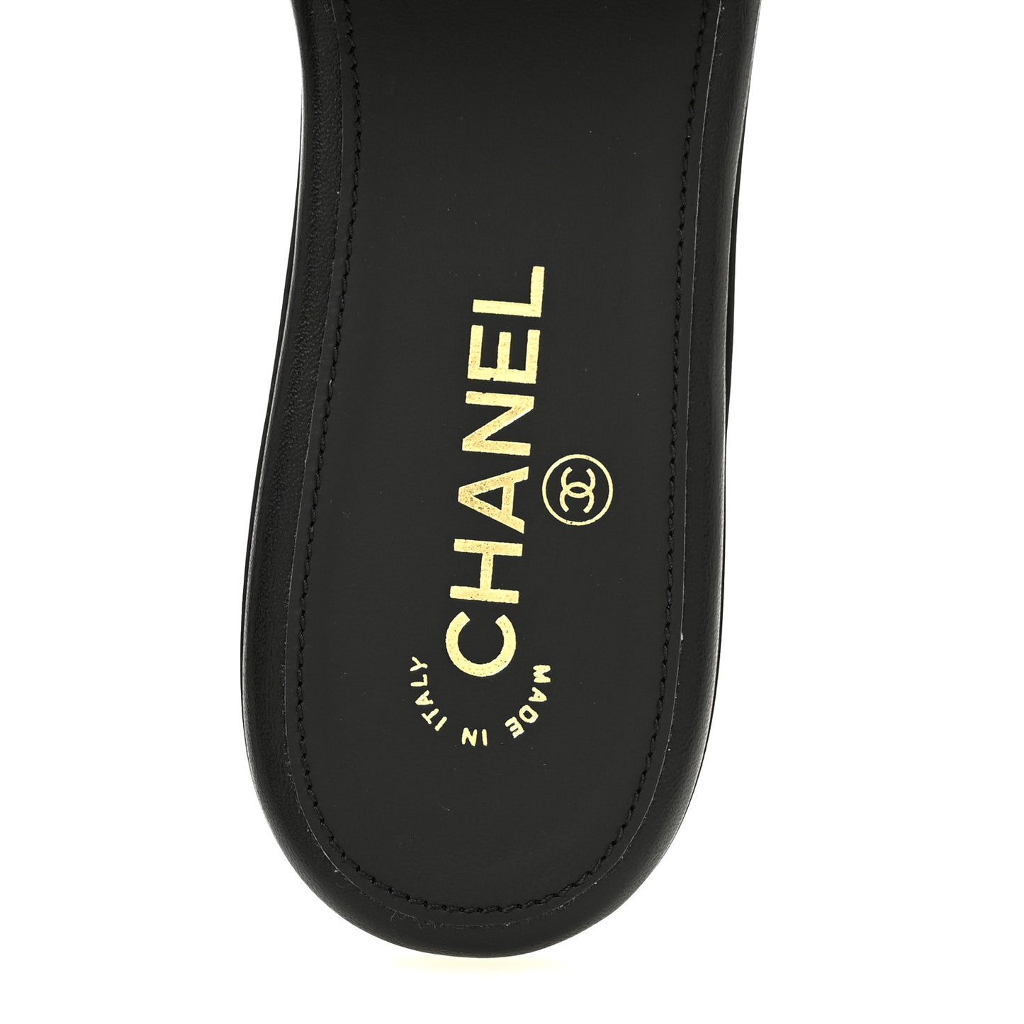 Lambskin Quilted Turnlock Flat Mules 39 Black