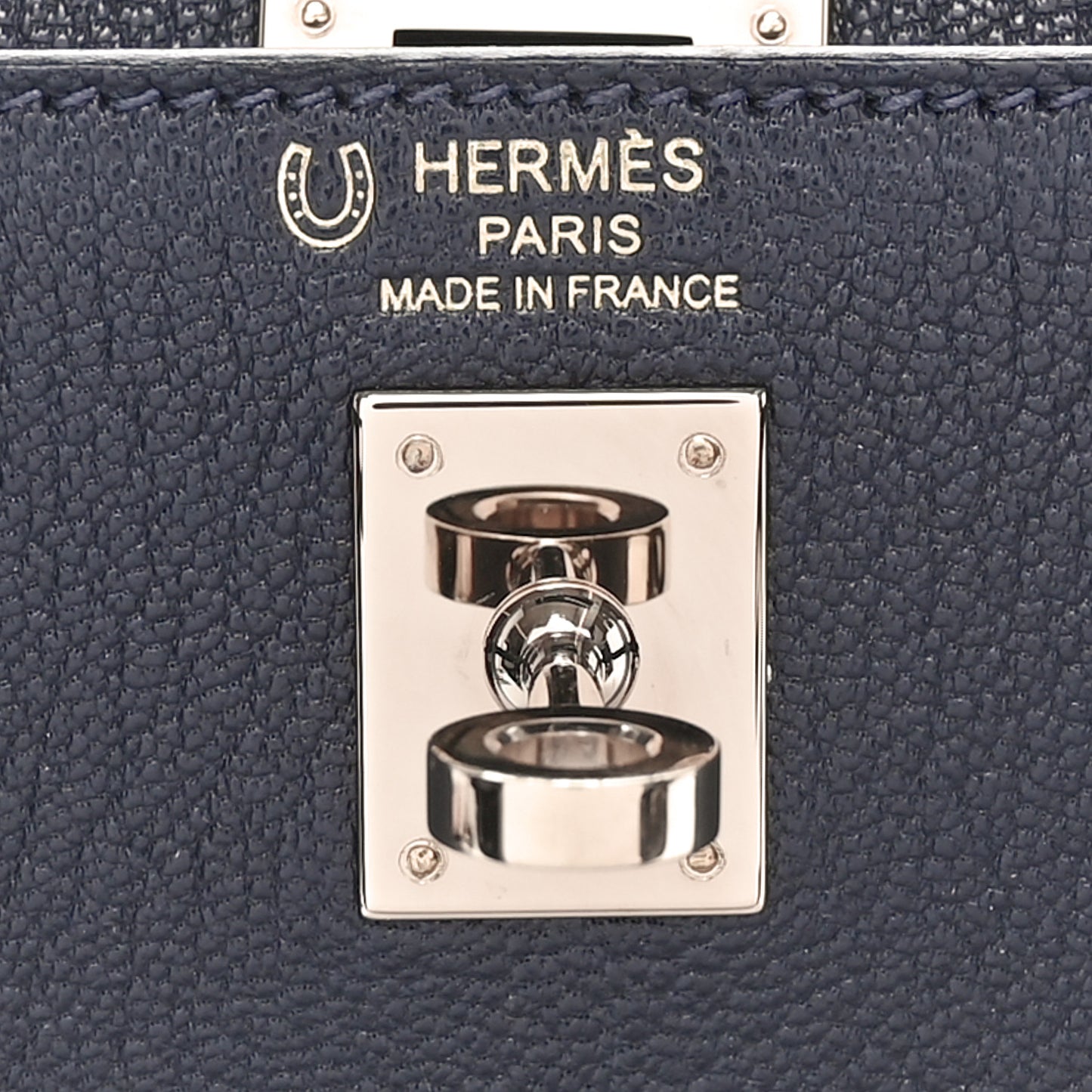 Chevre Mysore Horseshoe Kelly Sellier 25 Bleu Marine Bleu De France