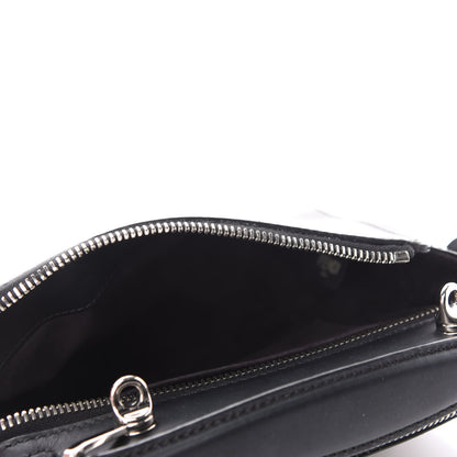 Fendi Vitello Baltico Shiny Nappa Lace Up Floral Small Dotcom Click Chain Satchel Black 6 of 12