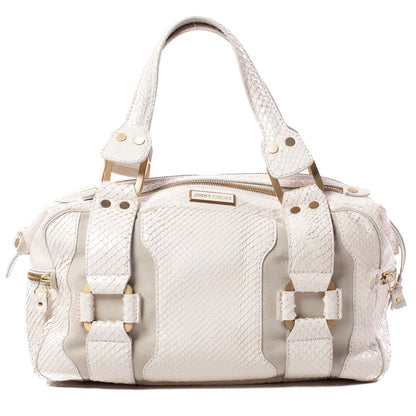 Jimmy Choo Python Suede Mahdi White 1 of 9
