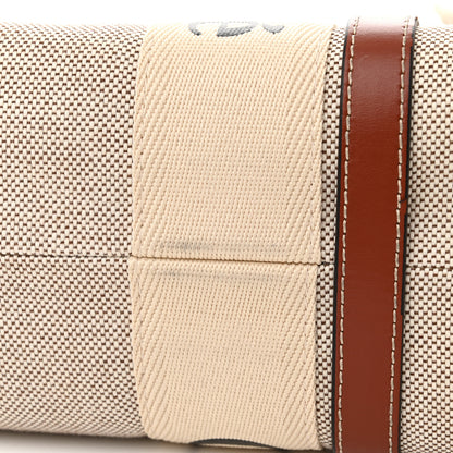 Chloe Cotton Calfskin Medium Woody Ribbon Tote White Brown 11 of 11