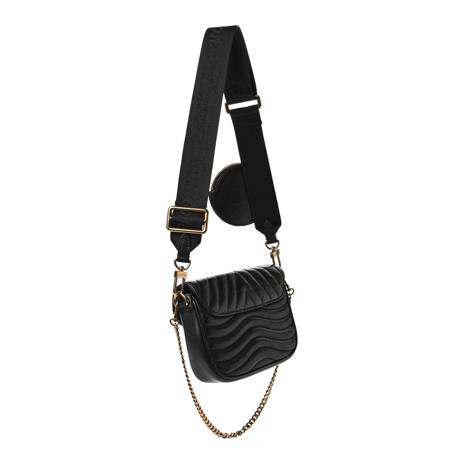Louis Vuitton Calfskin New Wave Multi Pochette Black 3 of 9