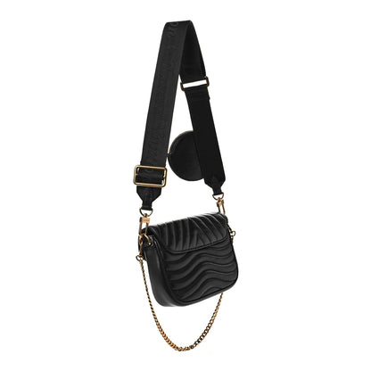 Louis Vuitton Calfskin New Wave Multi Pochette Black 3 of 9