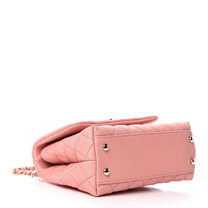 Chanel Caviar Quilted Mini Coco Handle Flap Pink 4 of 13