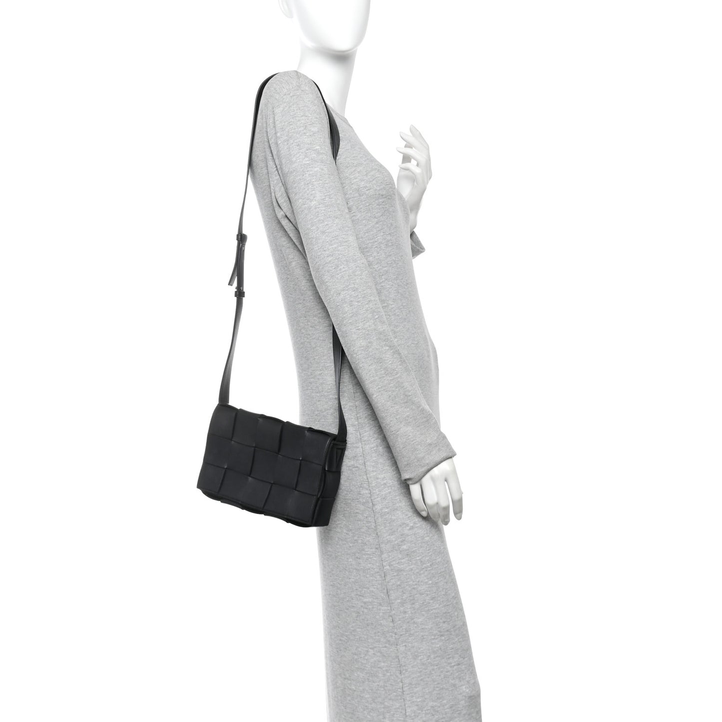Nappa Maxi Intreccio Cassette Bag Black