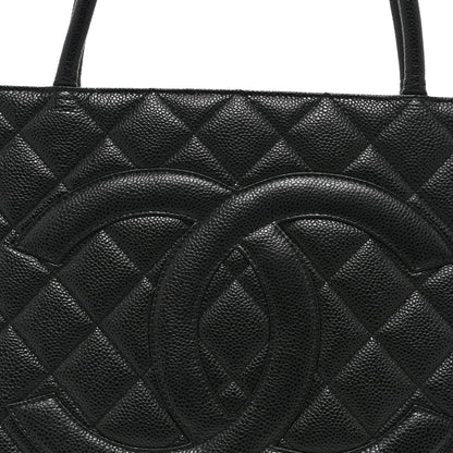 Chanel Caviar Quilted Medallion Tote Black 8 of 10
