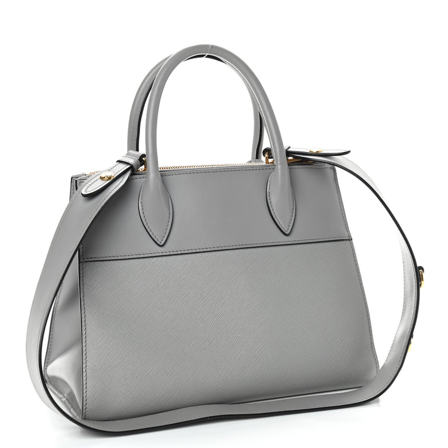 Saffiano City Calfskin Small Paradigme Bag Nube
