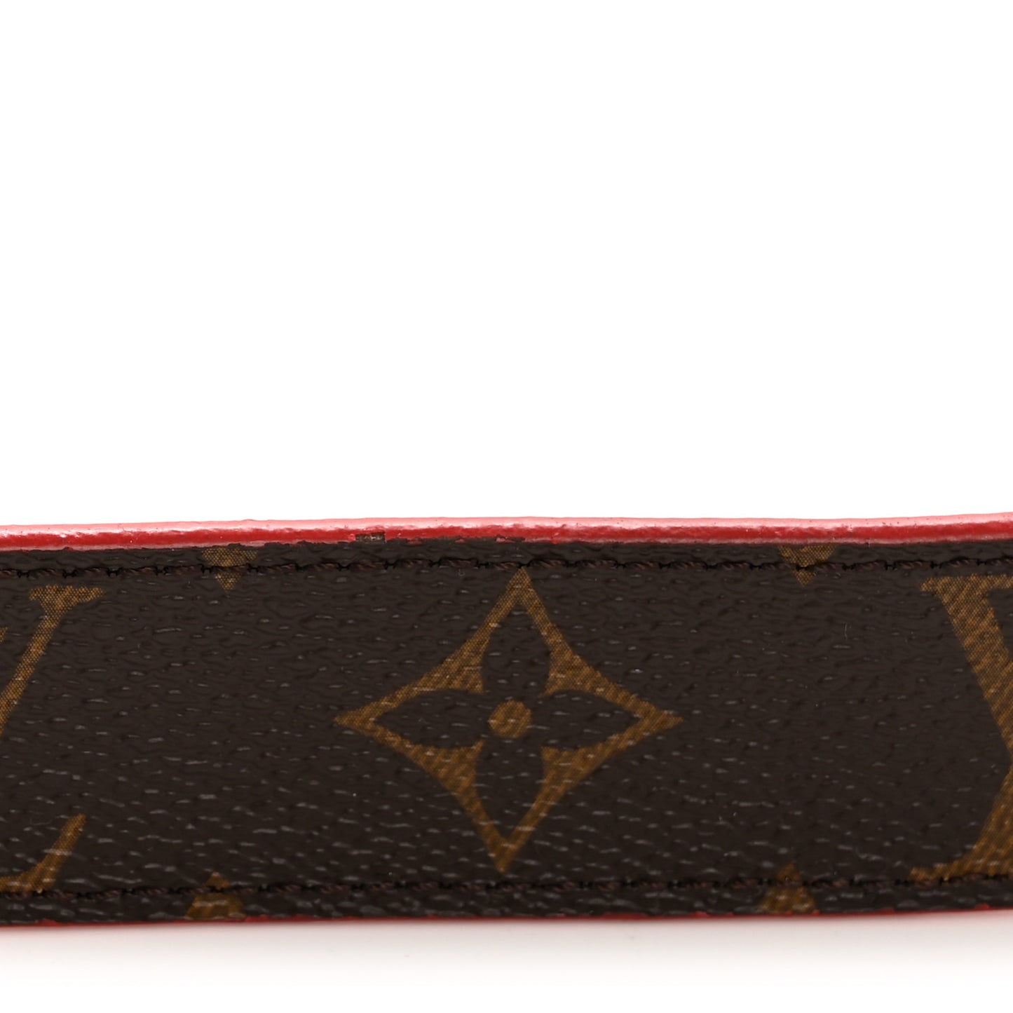 Calfskin Monogram 30mm LV Initiales Reversible Belt 75 30 Red