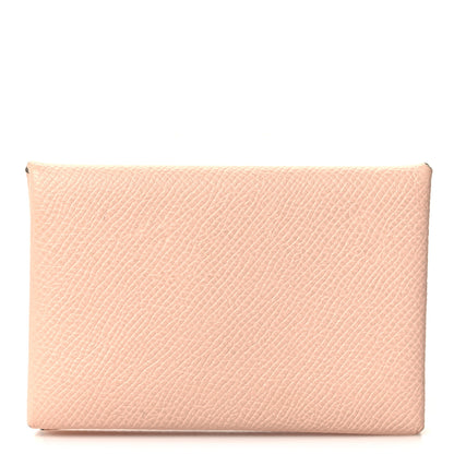 Hermes Epsom Calvi Card Case Rose Eglantine 1 of 8