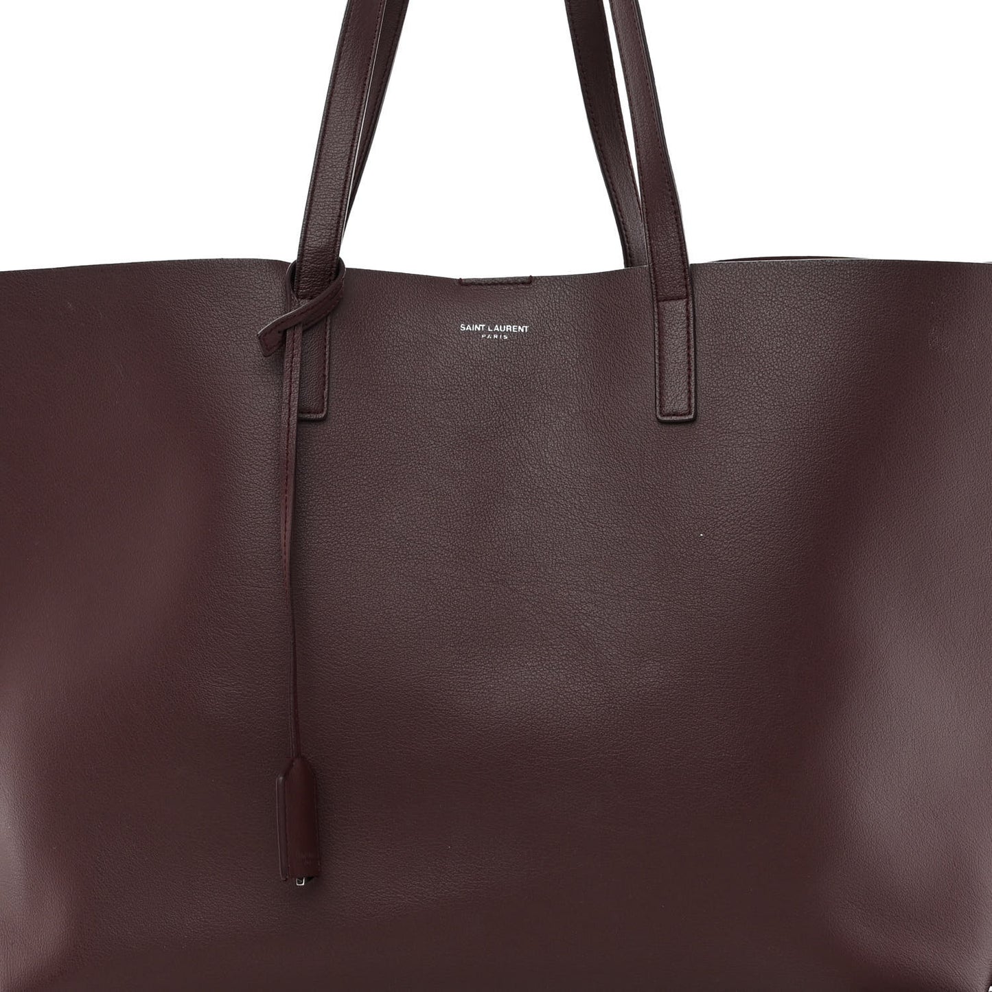 Calfskin Large Fringe Shopping Tote Amaranto