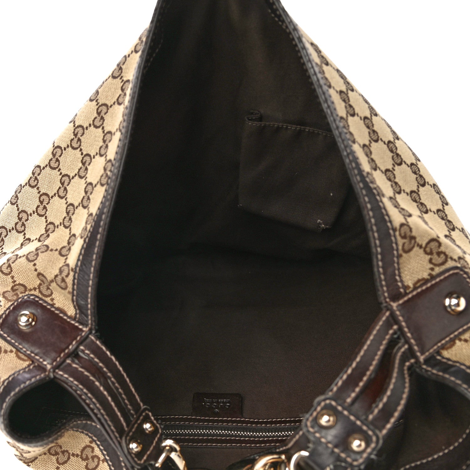 Gucci Monogram Large Wave Hobo Dark Brown 8 of 8