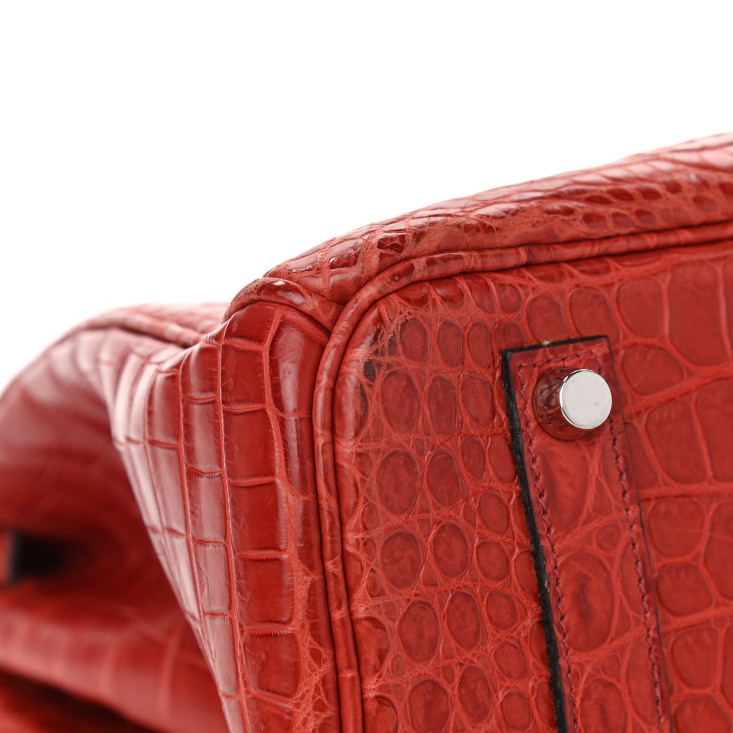 Matte Porosus Crocodile Birkin 30 Rouge H