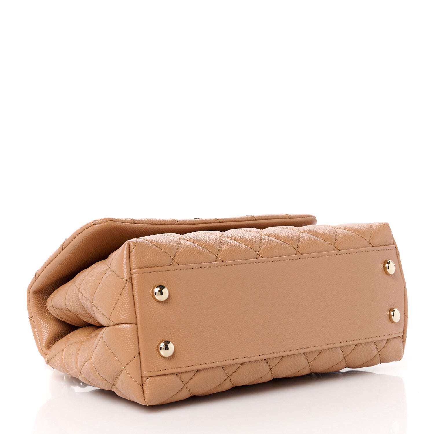Chanel Caviar Quilted Lizard Embossed Mini Coco Handle Flap Brown 4 of 12