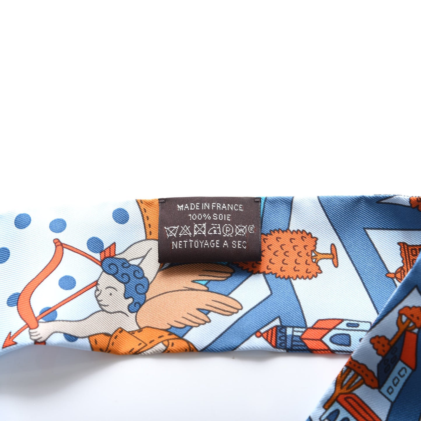 Silk Les Nouveaux Amoureux de Paris Twilly Ciel Blue Jean Orange