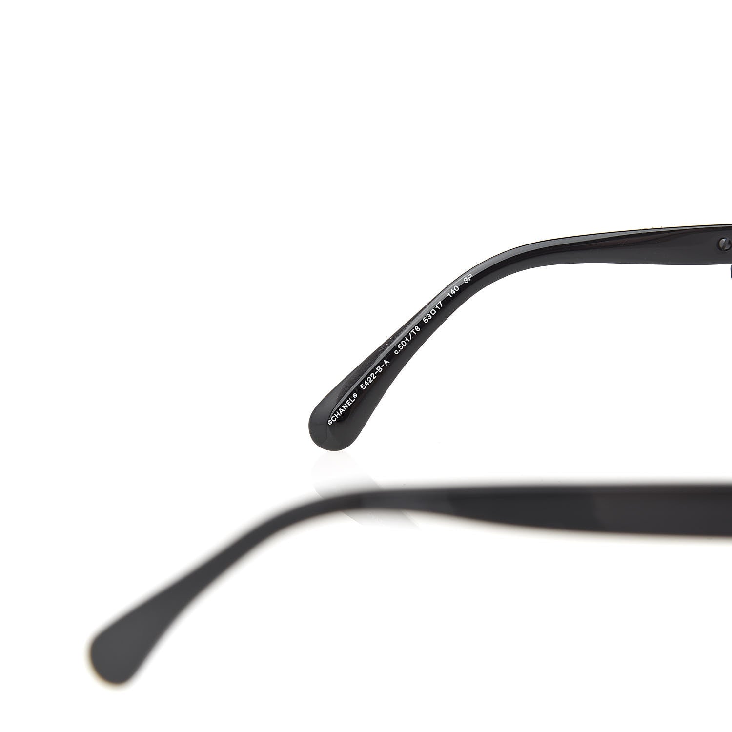 Chanel Acetate Strass Polarized Square Sunglasses 5422-B Black 5 of 9