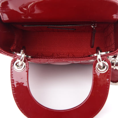 Christian Dior Patent Cannage Mini Lady Dior Red 4 of 7