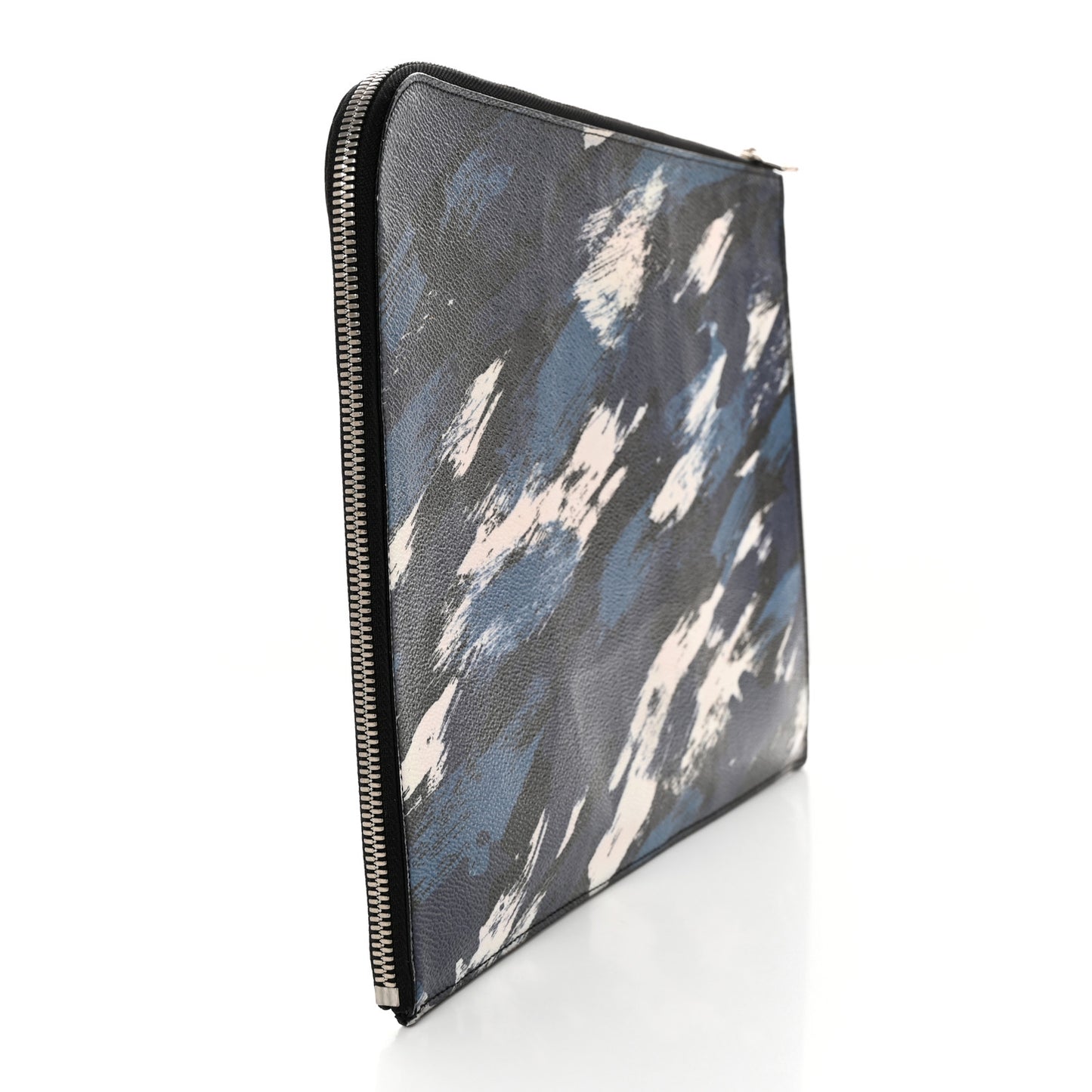 Canvas Printed Brushstroke Camouflage Pochette Jour GM Blue