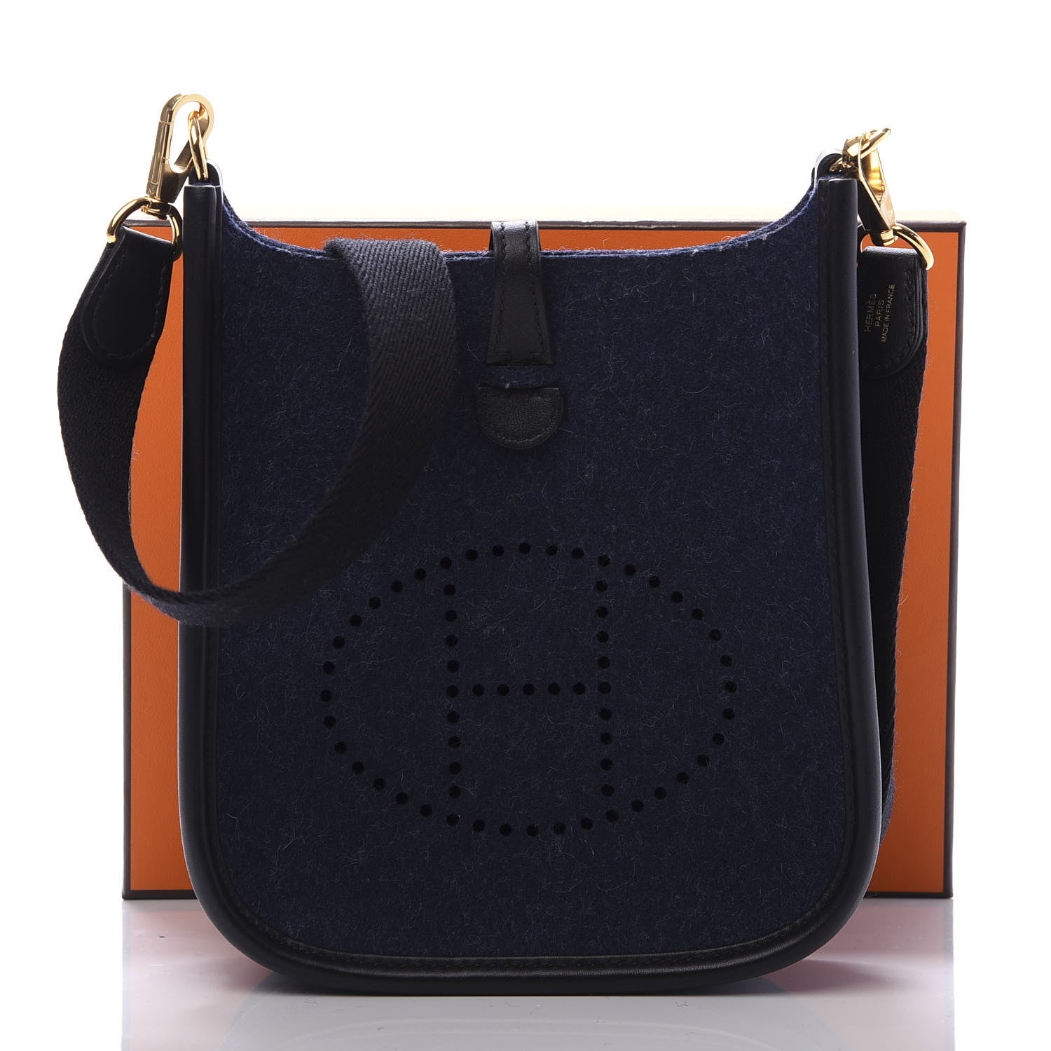 Hermes Feutre Swift Evelyne TPM Bleu Nuit Black 11 of 11