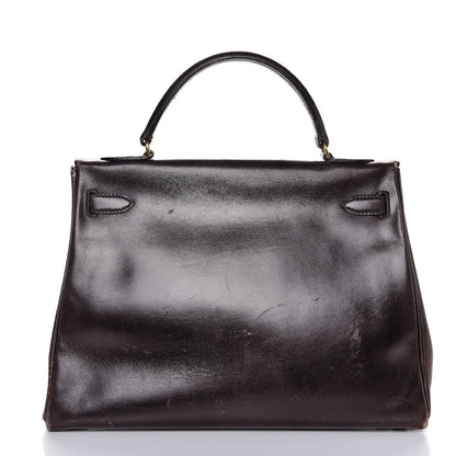 Hermes Box Kelly Retourne 32 Chocolate 3 of 53