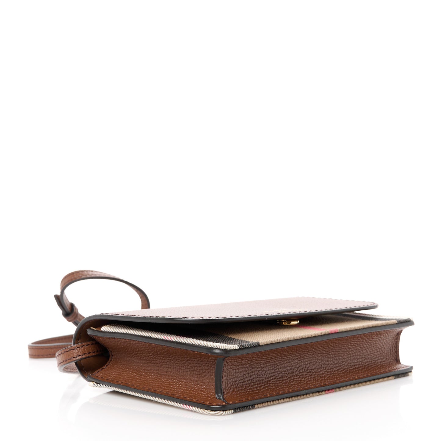 Derby Calfskin House Check Mini Hampshire Crossbody Tan