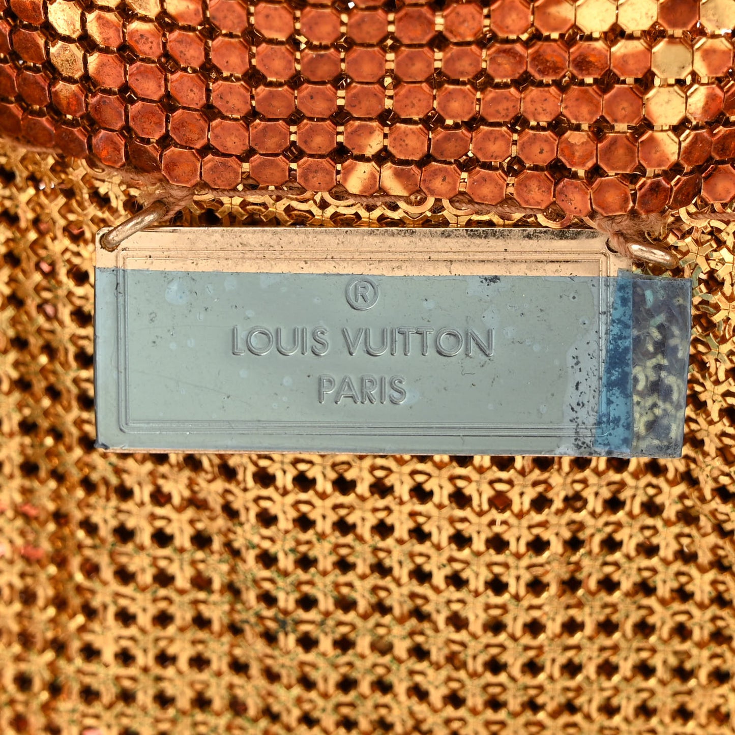 Monogram Mesh Metal Frances Gold