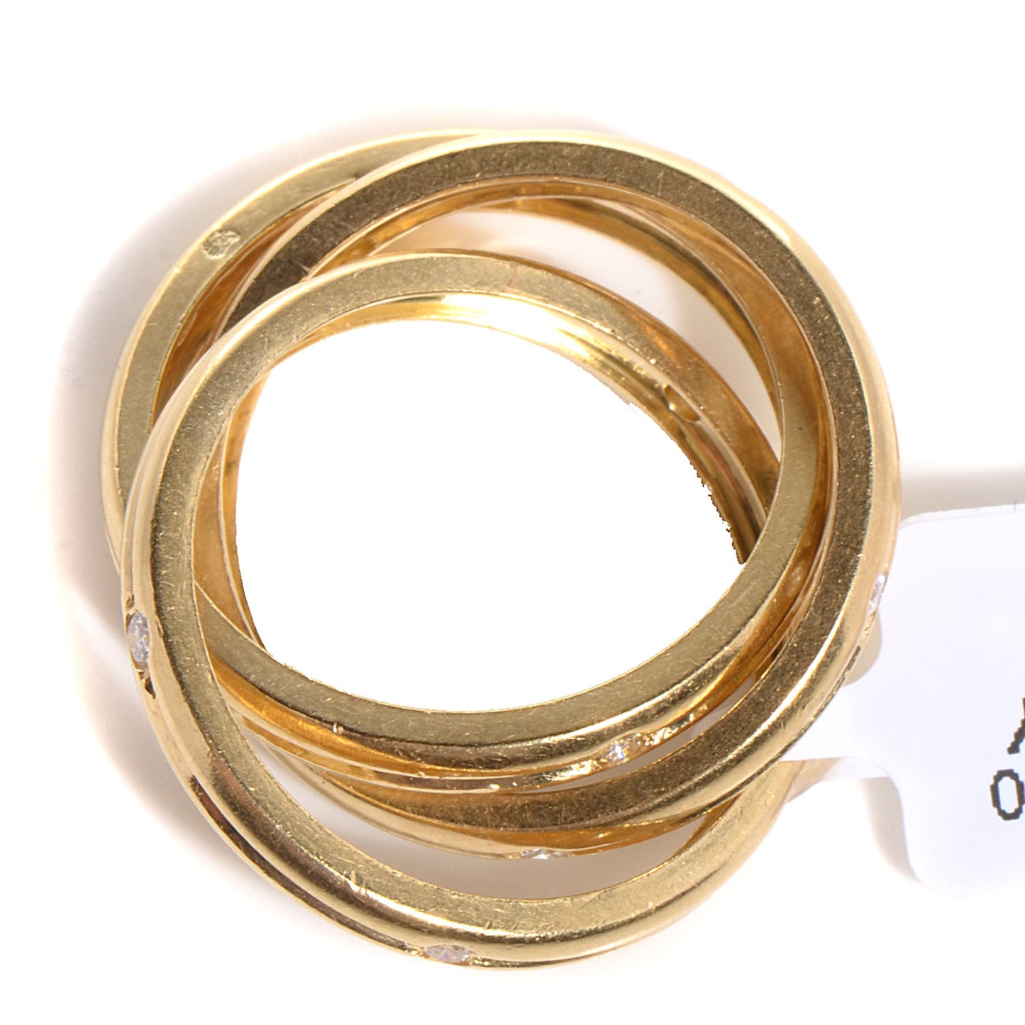 18K Yellow Gold Diamond Constellation Trinity Ring 50 5.25