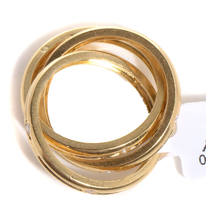 Cartier 18K Yellow Gold Diamond Constellation Trinity Ring 50 5.25 6 of 7