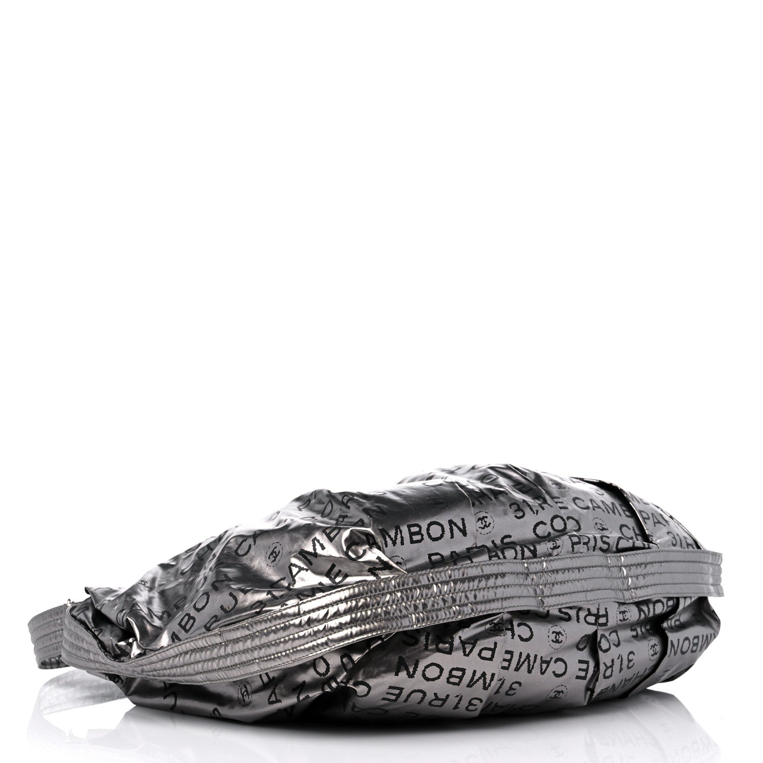 Chanel Metallic Coated Canvas Unlimited Ligne Shoulder Bag Silver 4 of 10