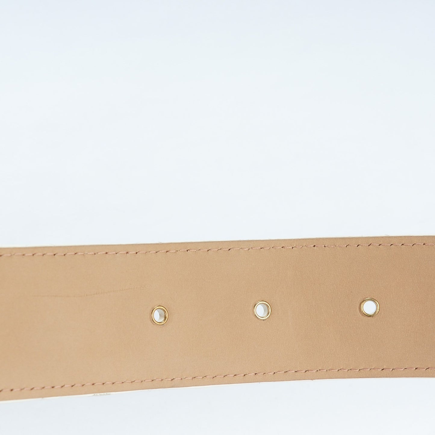 Lambskin Quilted CC Belt 100 40 Dark White