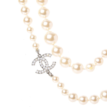 Chanel Pearl CC Long Necklace Gold 4 of 7