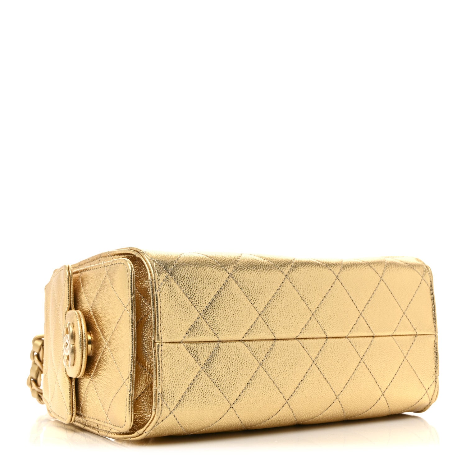 CHANEL シャネル 25 Bag ミニ 26S ゴールド金具 Chanel Metallic Caviar Quilted Mini Chanel 25 Handbag Gold 1776088
