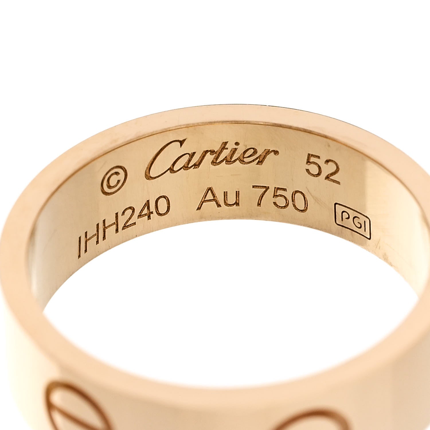 Cartier 18K Yellow Gold 5.5mm LOVE Ring 52 6 5 of 5
