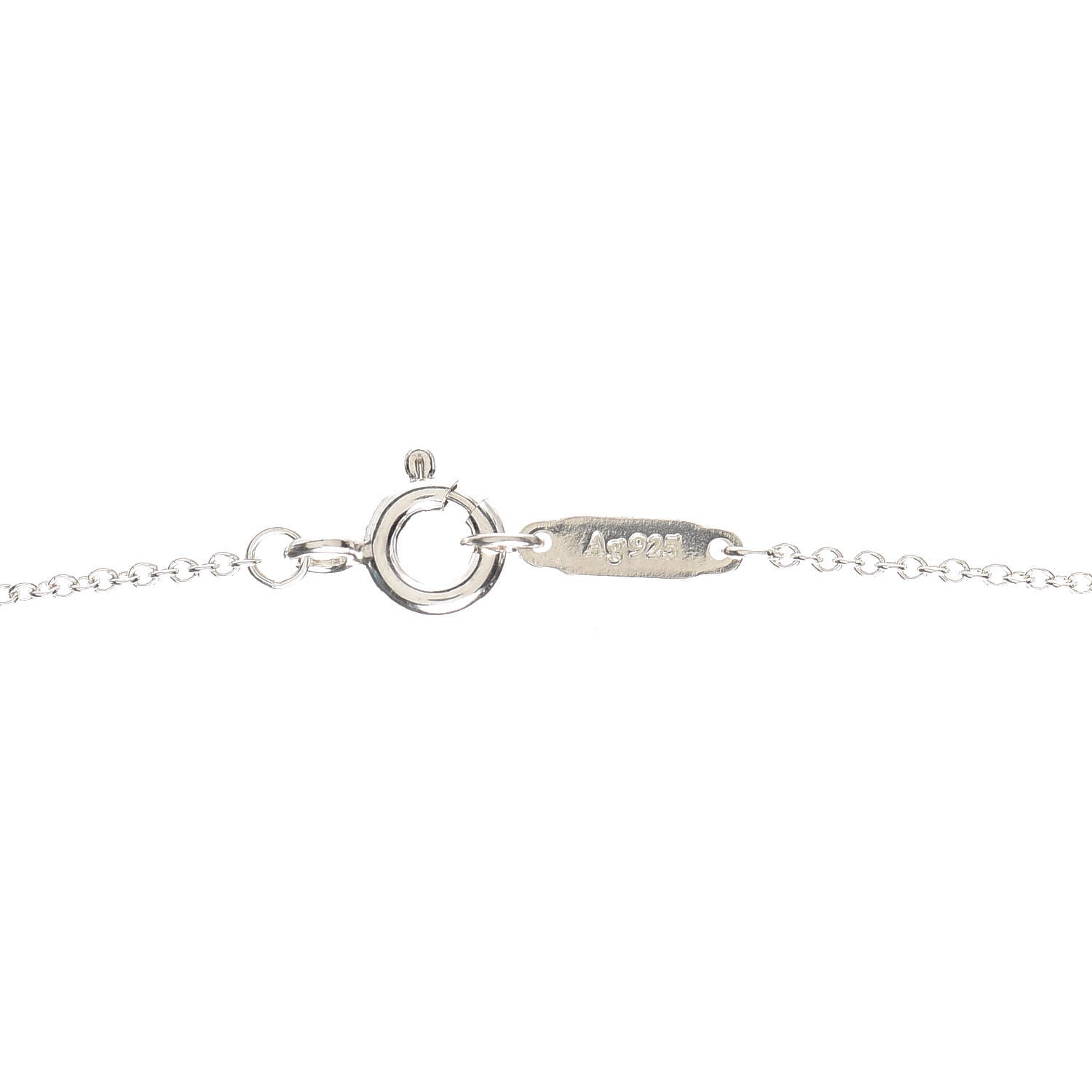 Tiffany Sterling Silver Atlas Open Pendant Necklace 5 of 7