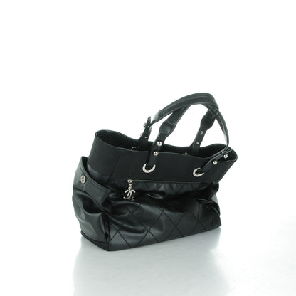 Chanel Coated Canvas Large Paris Biarritz Tote Black 10 of 10