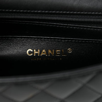 Chanel Lambskin Quilted Mini Top Handle Rectangular Flap Black 6 of 12