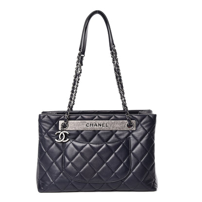 Chanel Lambskin Quilted Trendy CC Tote Navy 1 of 19