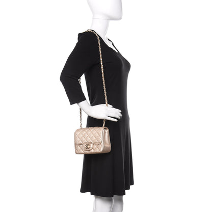 Chanel Metallic Lambskin Quilted Mini Square Flap Gold 2 of 10