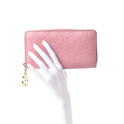 Gucci Guccissima Icon Zip Around Wallet Carmine Rose 2 of 6