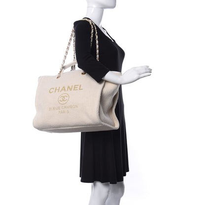 Chanel Lurex Boucle Medium Deauville Tote White 2 of 10
