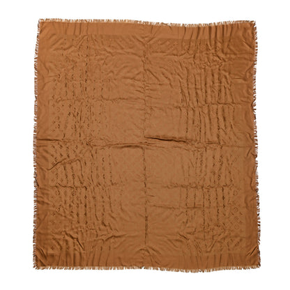 Louis Vuitton Silk Wool Monogram Shawl Cappuccino 1 of 6