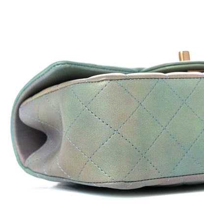 Chanel Lambskin Quilted Ombre Mini Top Handle Rectangular Flap Blue Green 8 of 10
