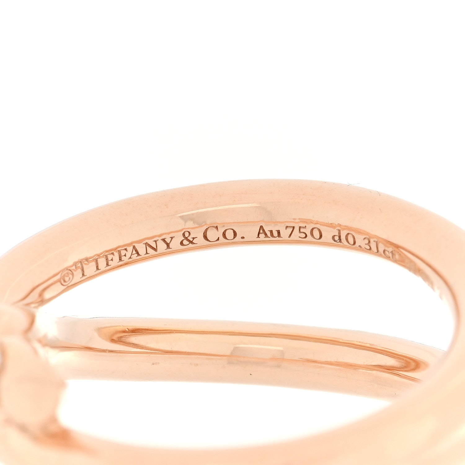 Tiffany 18K Rose Gold Diamond Double Row Knot Ring 52 6 4 of 5