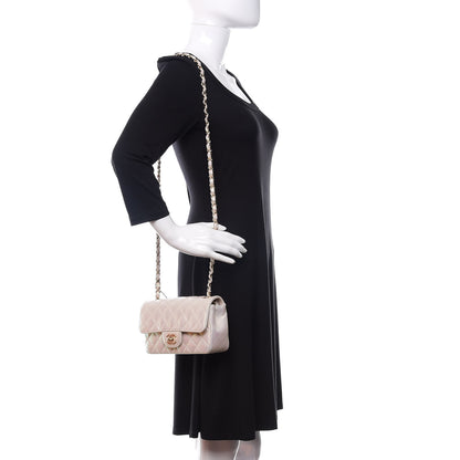 Chanel Iridescent Lambskin Quilted Mini Rectangular Flap Ivory 2 of 9